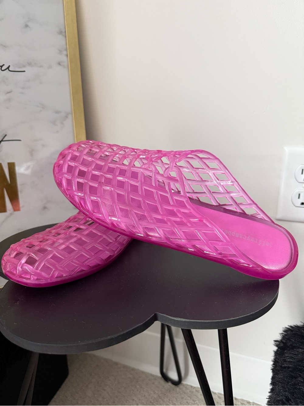 Jeffrey Campbell Pink Jelly Slide Mules - Women's Casual Slip-On